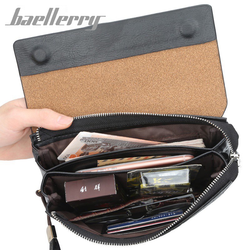 BAELLERRY A418-21 Clutch Pria Wanita Bahan Kulit PU Leather Premium WATCHKITE WKOS