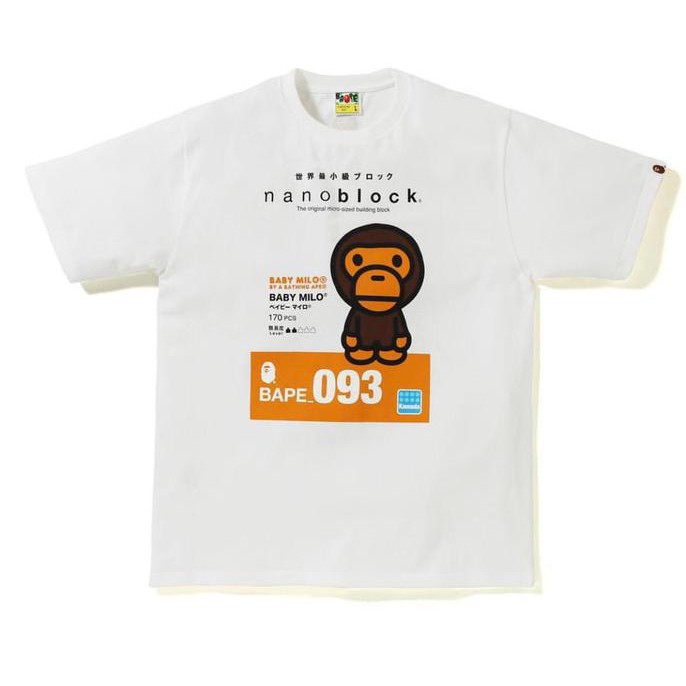 Bape X Nanoblock Baby Milo #1 Tshirt Authentic Original Rare H76 Harga Grosir