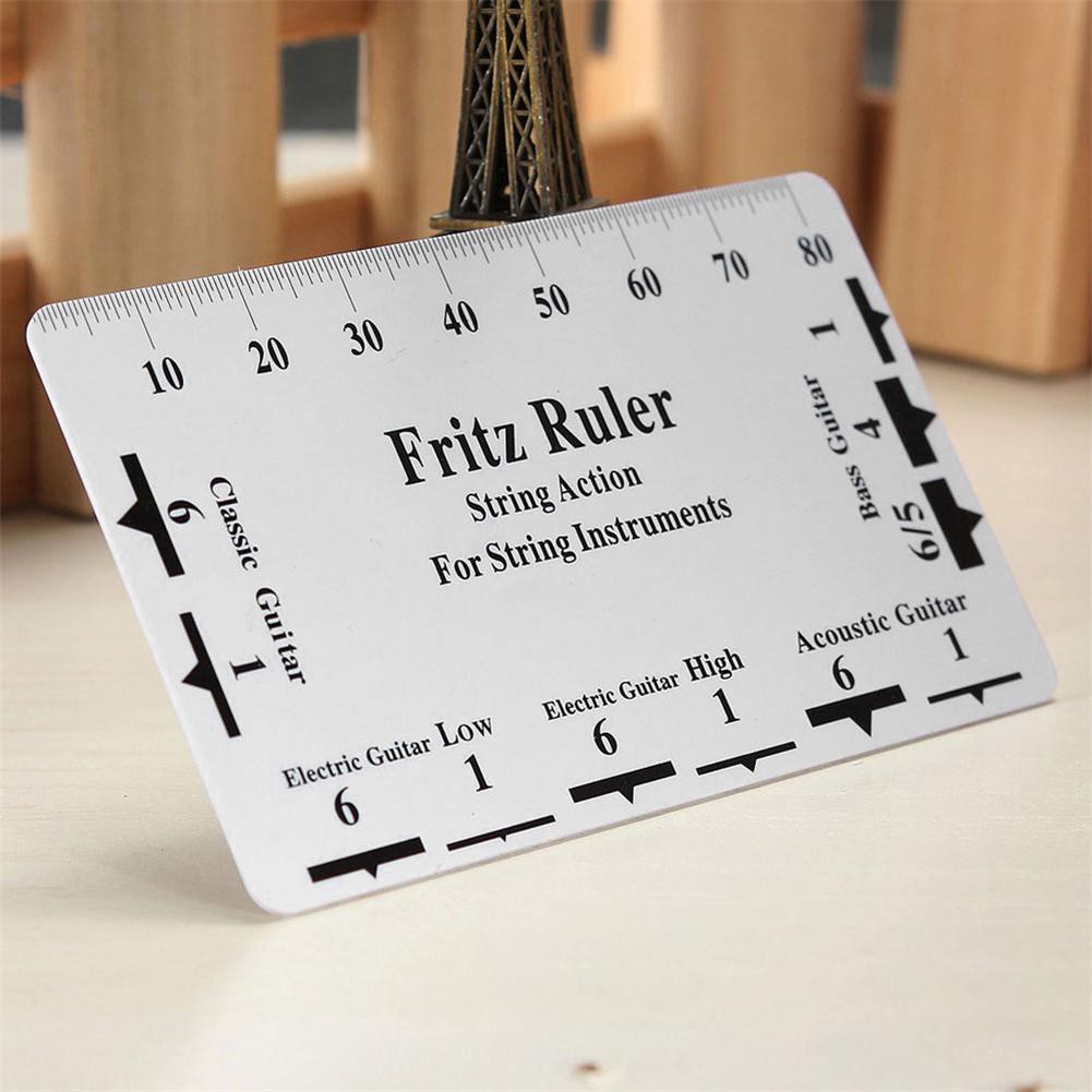 MOJITO Portable Fritz Ruler Guitar String Action Gauge Ruler String Pitch Ruler Card Luthier Tool