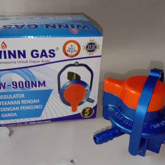 Winn Gas W 900 M , + Selang 2 Meter + 2 Klem Win Gas  Double lock  , Tekanan Rendah   meter