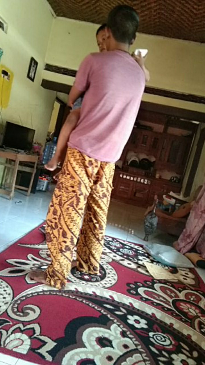 Bswart Batik Hrb026 Kenongo Hem Batik Daun Biru Kemeja Batik Pria