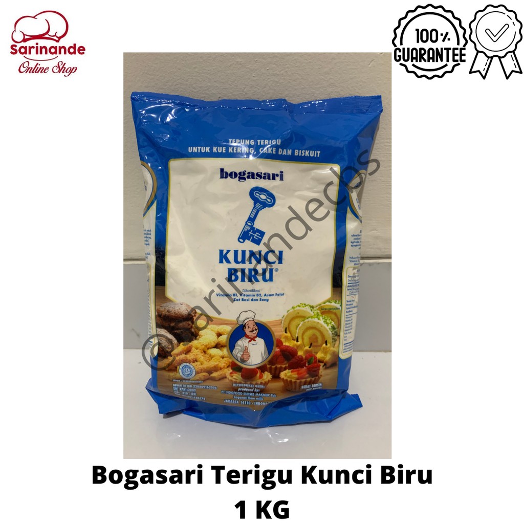 Jual Tepung Terigu Bogasari Kunci Biru Premium 1KG | Shopee Indonesia