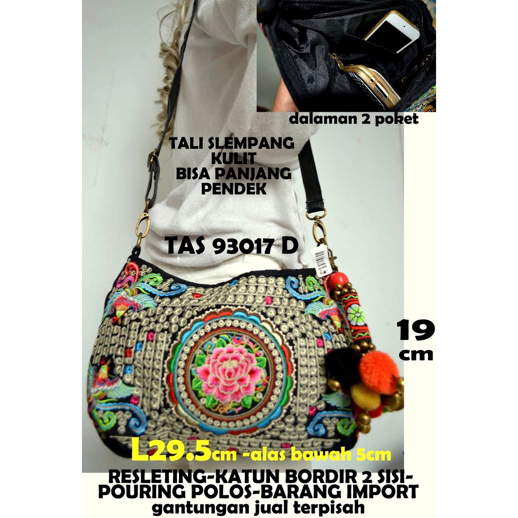 tas bordiran import/tas thailand/tas slempang/tas etnik/clutch/tas pingang/dompet/tote bag/top handl