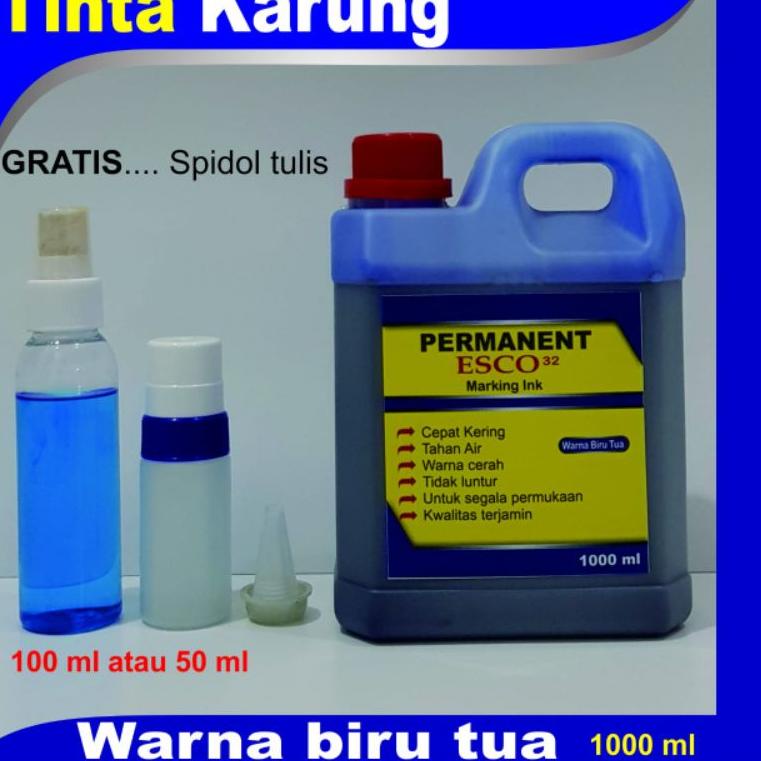 

Special Promo ||75j# Tinta karung esco / tinta spidol permanen biru tua 1 ltr