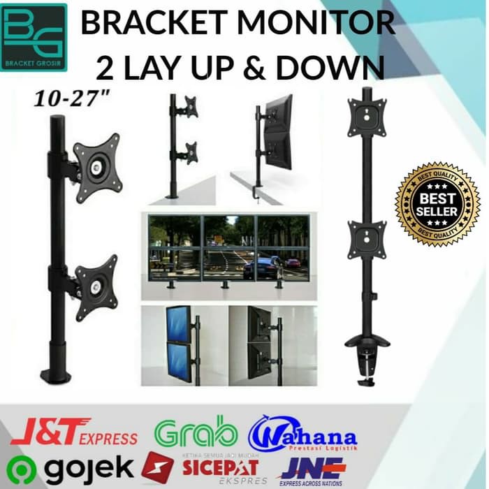 BRACKET TV MONITOR 17 18 20 22 24 26 27&quot; ATAS BAWAH KNOCK DOWN