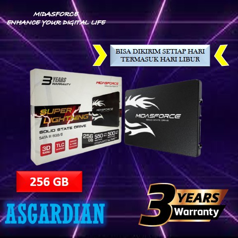 SSD 256GB MIDASFORCE SUPER LIGHTNING SATA III 6GB/S