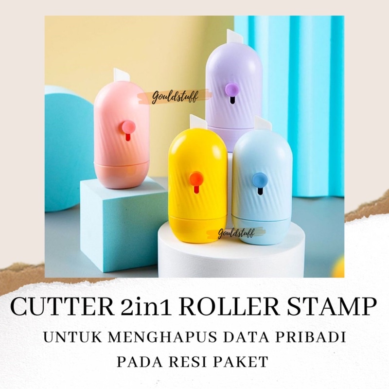 

Pus STAMP ROLLER / STEMPEL PENGHAPUS RESI / ALAT PELINDUNG DATA PRIBADI / CUTTER 2 in 1 ROLLER STAMP