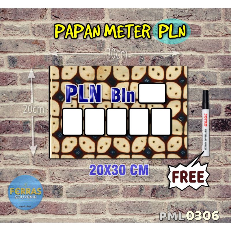 

Ferras Papan Meter Listrik PLN PAM motif Unik - Batik 06