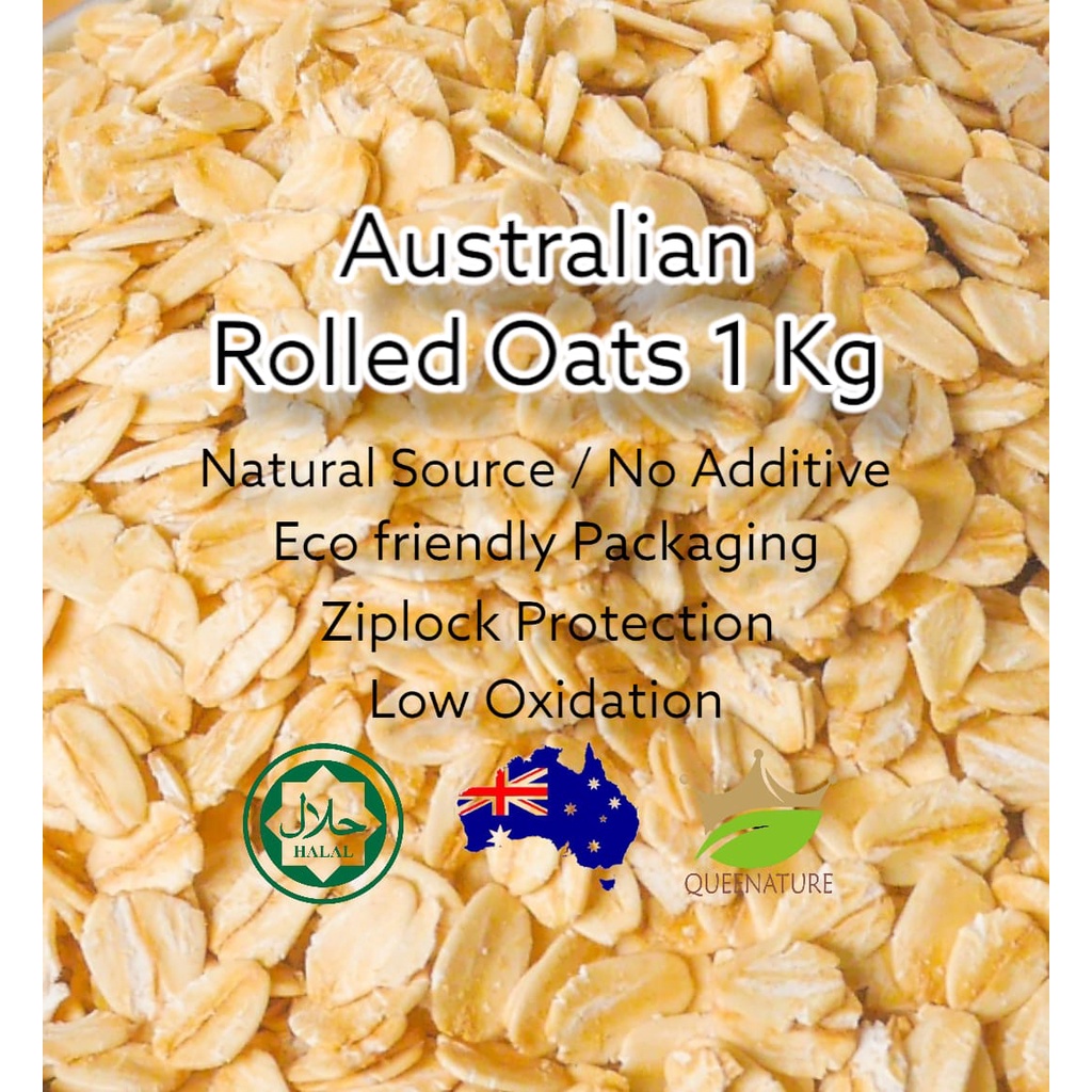 Oats / Australian Rolled Oats/ Roll Oat / Oat Giling / Menir Gandum Kasar 1Kg