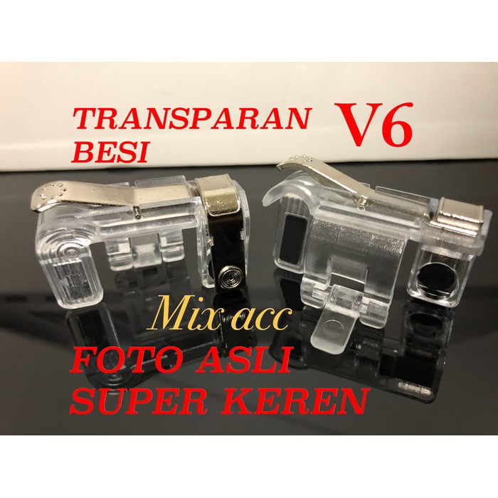 TERMURAH L1 R1 l1r1 SharpShooter Controller Mobile PUBG ROS transparan BESI  V6, Ready Stok Jakarta - 