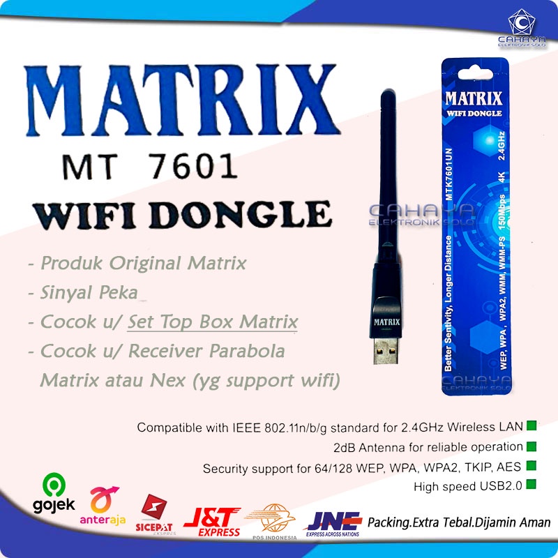 USB Wifi dongle Matrix Evinix Visat Venus MT 7601 Receiver HD Adapter 5 dbi Komputer STB Set Top Box