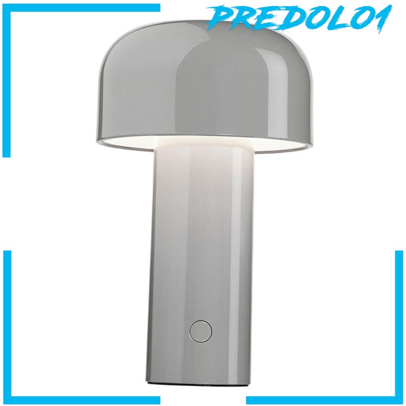 (Predolo1) Lampu Meja Led Bentuk Jamur Nordic Rechargeable Untuk Kamar Tidur / Ruang Makan