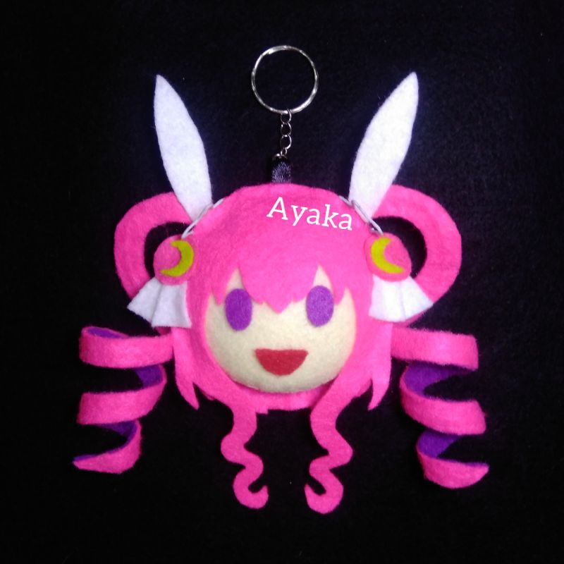 [Made by request] Gantungan Kunci Boneka Plush Flanel Anime