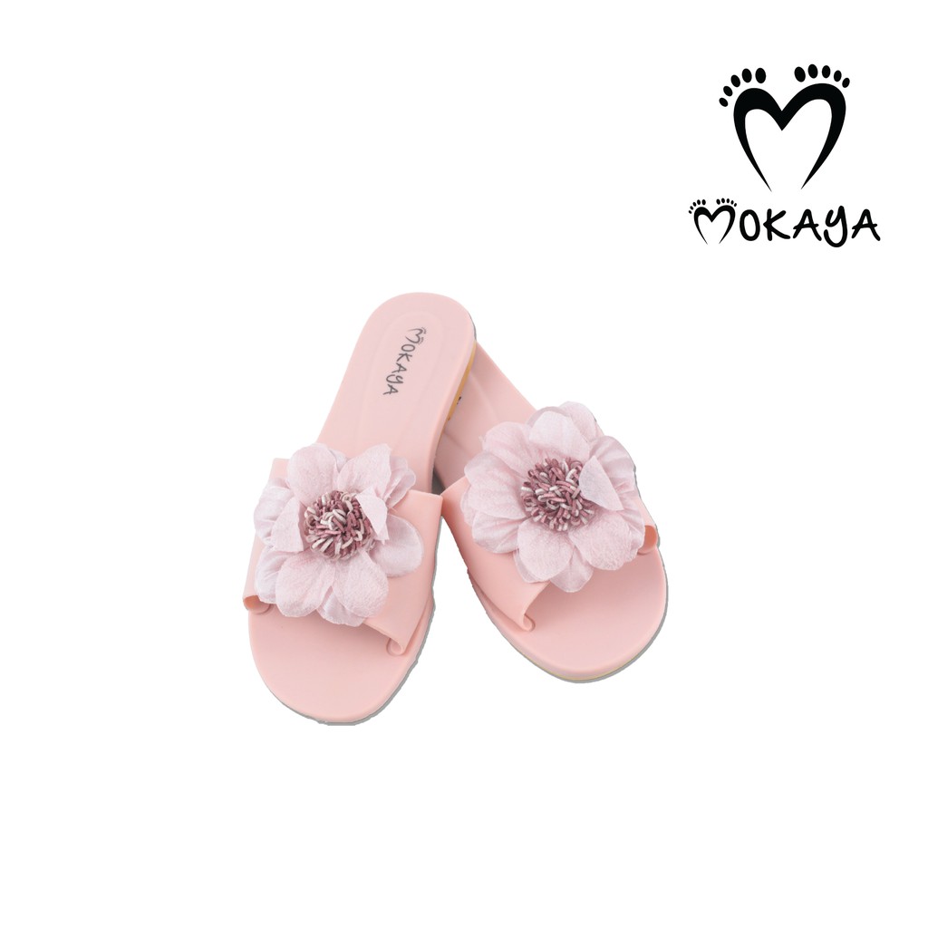 Sandal Slop wanita Jelly Import Bunga Dahlia Mokaya LYS2069