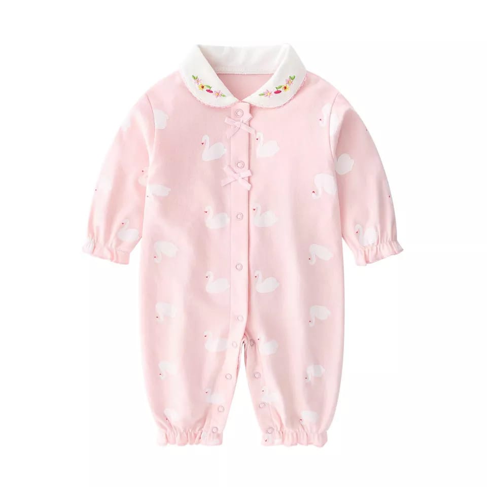 BROWNIEGROUND - Baju jumper anak perempuan baju anak Jumper ANGSA PINK 0-1 Tahun