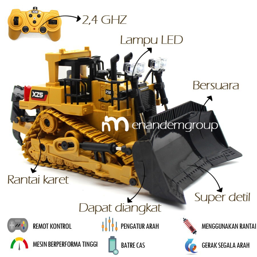 Remote Control Mobil Truck Bulldozer Besar RC