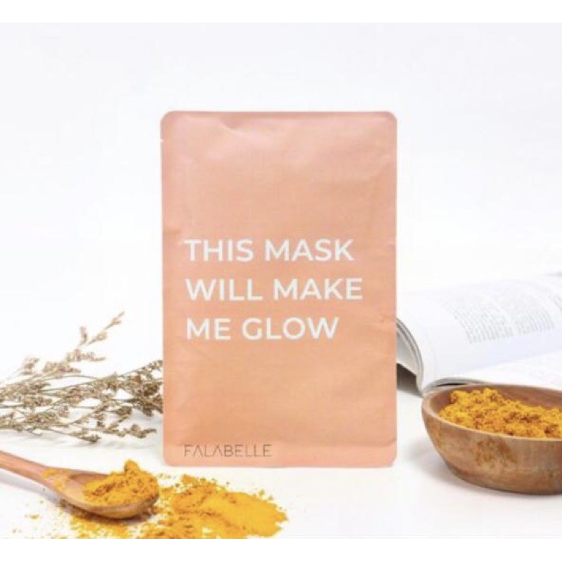 glow mask falabelle masker untuk pencerah wajah dan menyamarkan noda bekas jerawat