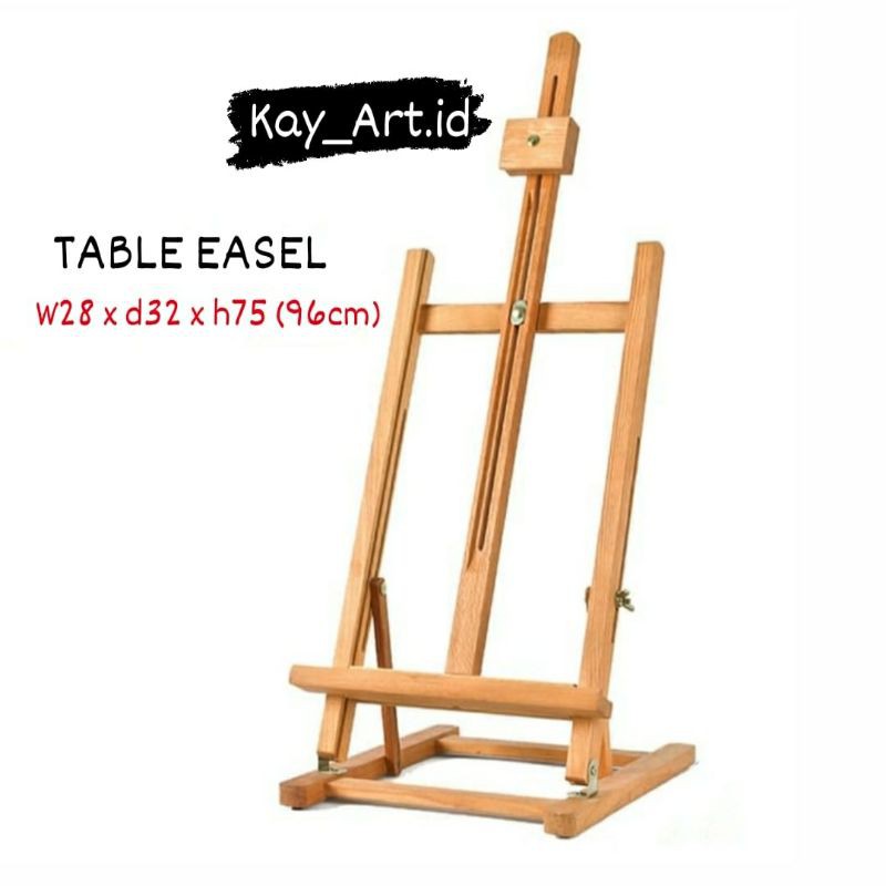 Alat Lukis penyangga Kanvas / Easel Meja Kayu wood easel