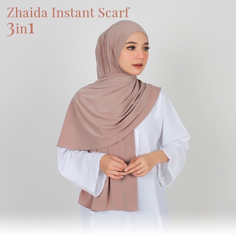 Zhaida Instant scarf/Hijab Premium/Hijab Syari/ootd/Instant Scarf/Hijab jersey/Jersey Premium/