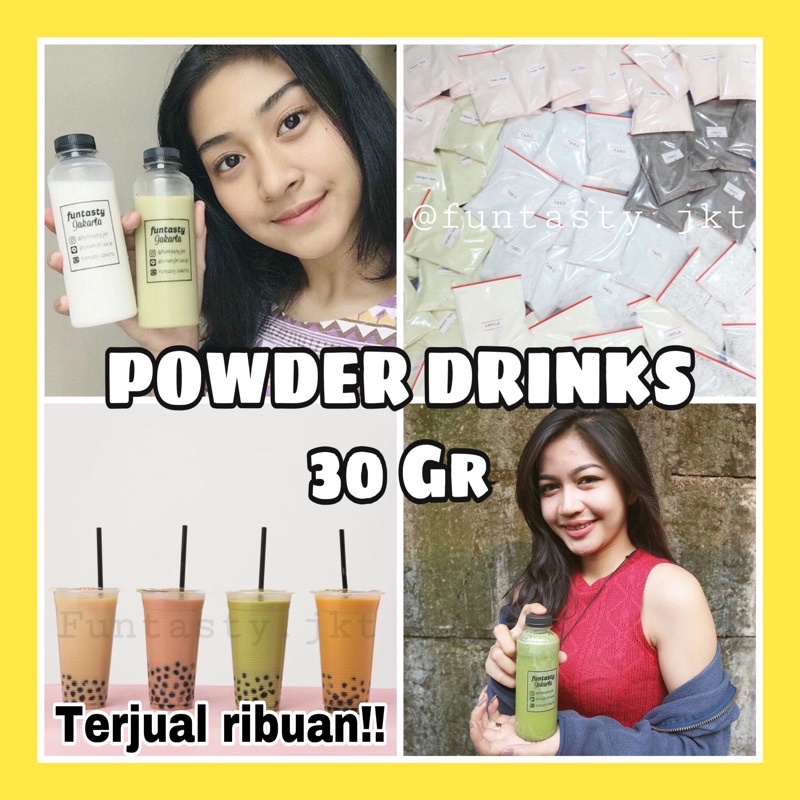 

30gr javaland powder drinks bubuk minuman halal serbuk milkshake ala cafe aneka rasa es boba milktea jus mangga alpukat taro red velvet cappucino cincau coklat