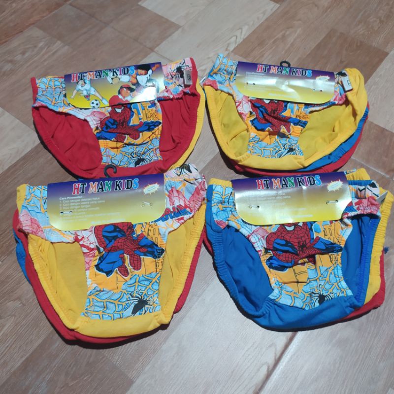 celana dalam anak laki lakiumur 4-8 tahun 3 pcs (1 set)