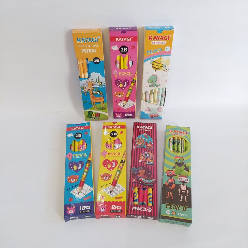 

dNoura SELUSIN ( 12 PCS ) Pensil 2B Kayagi Motif Anak