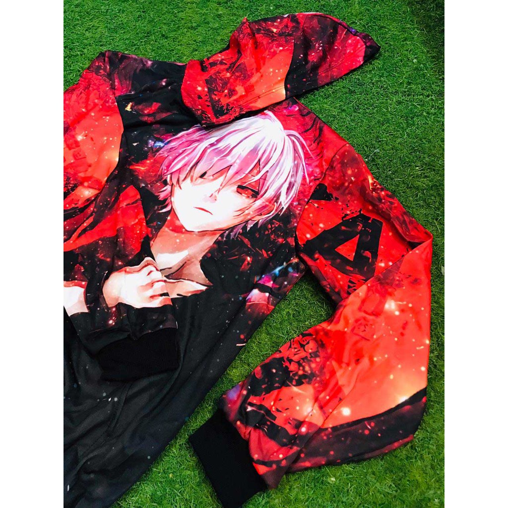 Hoodie Kaneki Fire Fullprint Tokyo Ghoul