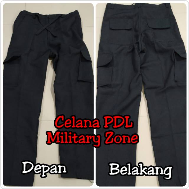 Celana PDL Hitam Brimob Celana Lapangan Hitam Tactical