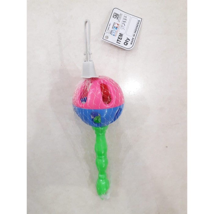 ST2332 Mainan Bayi Kerincing Kecil Gagang Lolipop isi 1 pc Kemasan Jala 2332