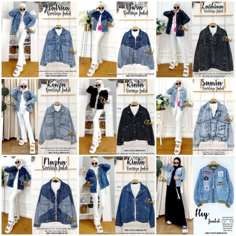 (OVERSIZE JAKET JEANS BY LAVA) NAZHA JAKET KINTA JAKET KENZA JAKET SAMIA JAKET LASHINA JAKET YURA JA