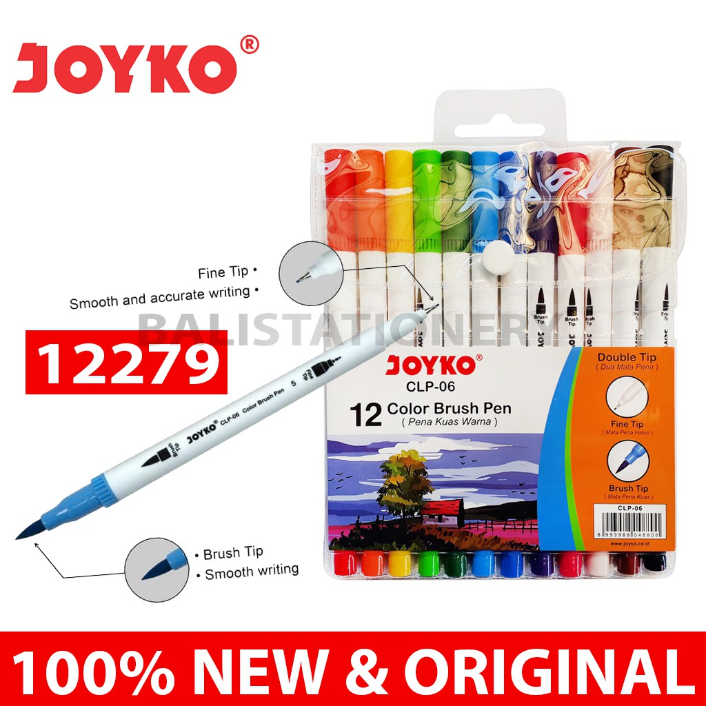 

JOYKO DUAL BRUSH PEN 12 Color (CLP-06)