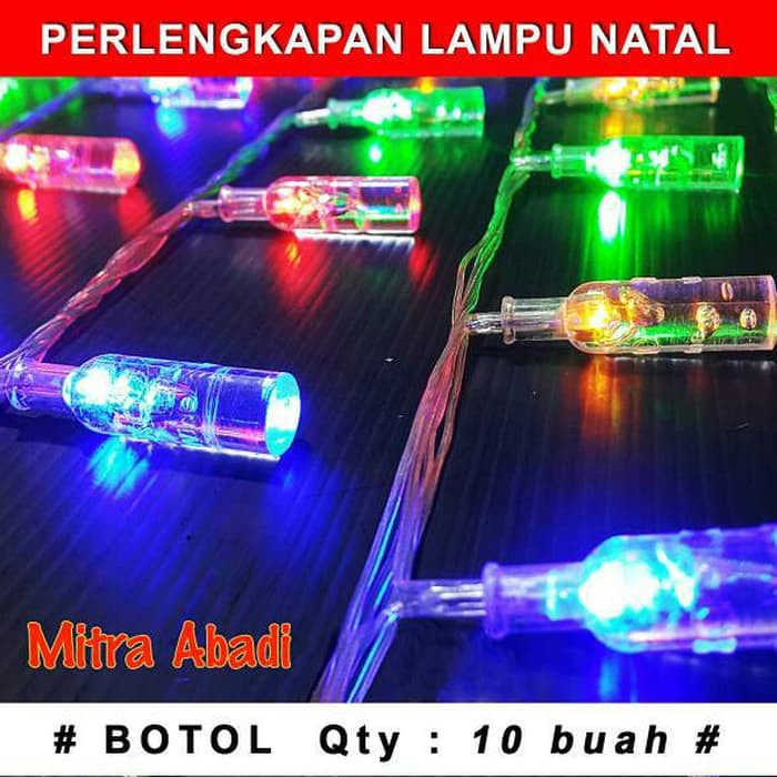 Aksesoris Lampu Natal Model Botol 1 SETT = 10 pcs