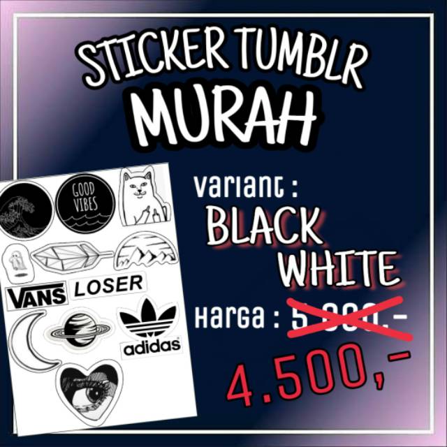 

STICKER TUMBLR MURAH : BLACK