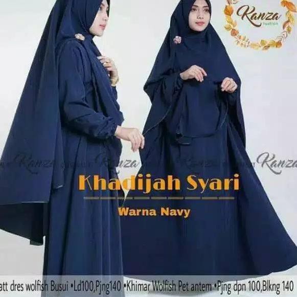 Sudah READY.. Gamis khodijah set (gamis+khimar)