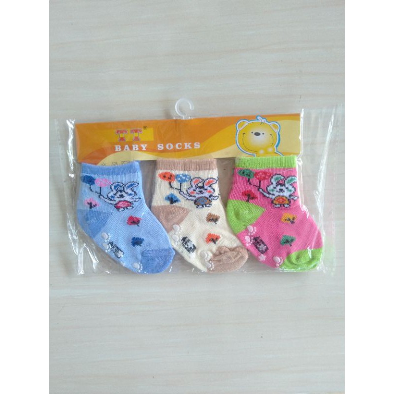 Kaos kaki bayi anti slip / Kaos kaki bayi 3 pasang