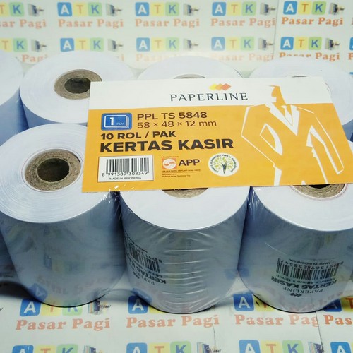 KERTAS STRUK KASIR PAPERLINE TELSTRUK HVS 1 PLY 58 X 48