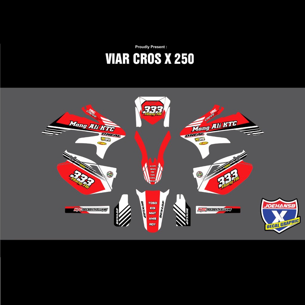 Decal Custom Motor Trail Supermoto VIAR CROSS 250 - motif Grafis
