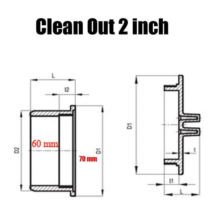 [COD] TUTUP KONTROL PIPA BUKA TUTUP - CLEAN OUT - 2 INCH - D - RUCIKA