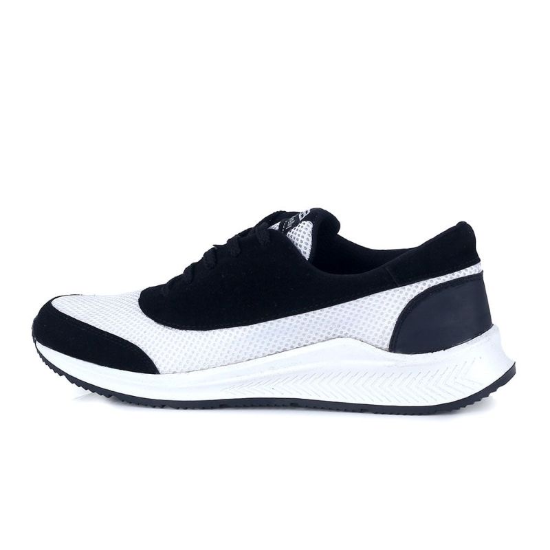 Sepatu Casual Sneakers Pria Putih Hitam Model Terbaru | Sepatu Distro Play Series Mills Original