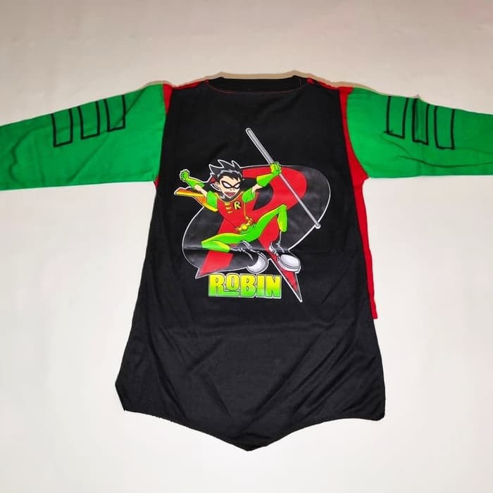 Baju Kostum Anak Superhero Robin Setelan Panjang Karnaval Ultah