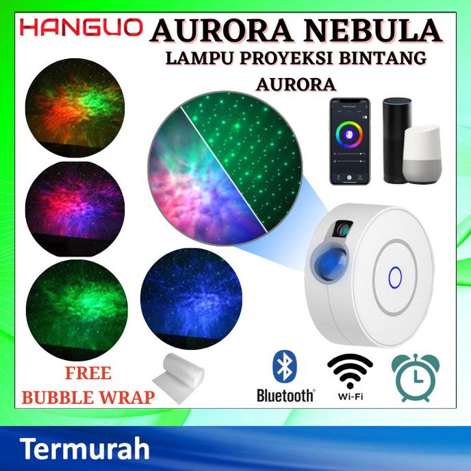 LAMPU PROYEKSI BINTANG AURORA NEBULA | LAMPU TIDUR BINTANG AURORA WIFI ready