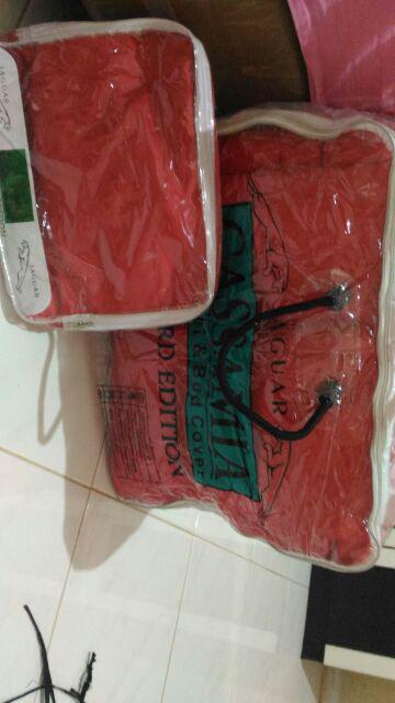 3kg Uk 180  King / Uk 160 Queen  Bc Bedcover Sprei Sprey Polos Cassamia Embos Timbul Chili Red Merah