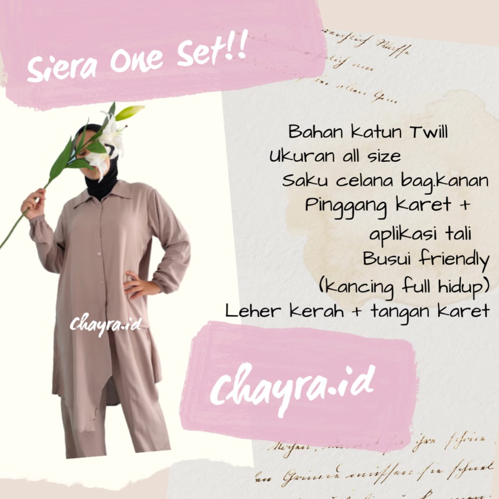 siera one set / tunik polos