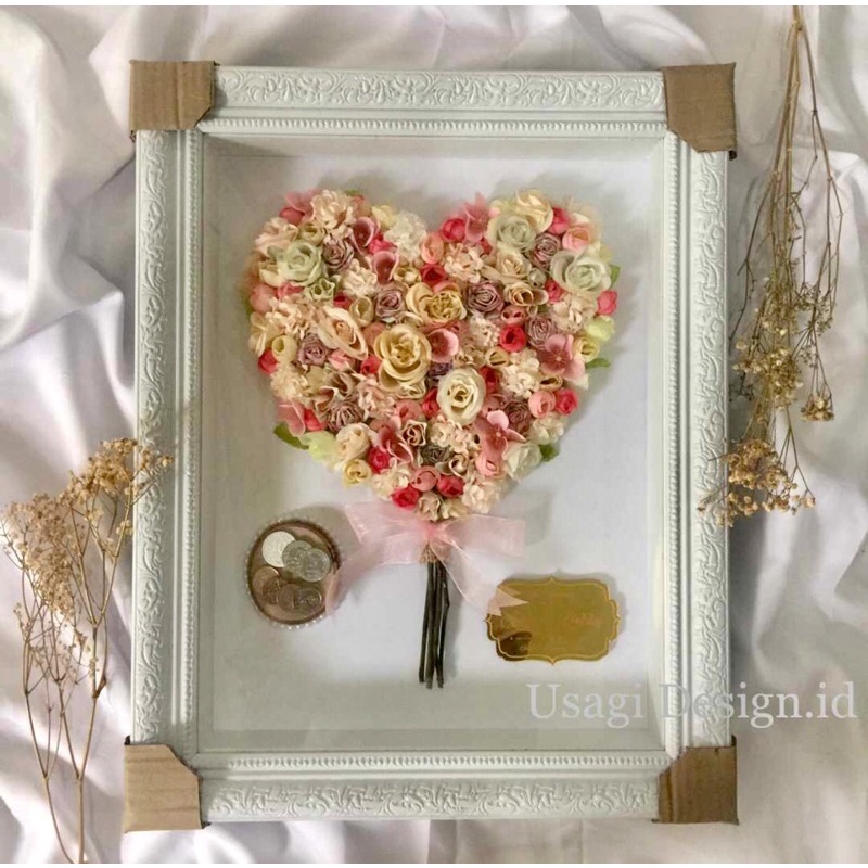 mahar pernikahan uang love bouquet
