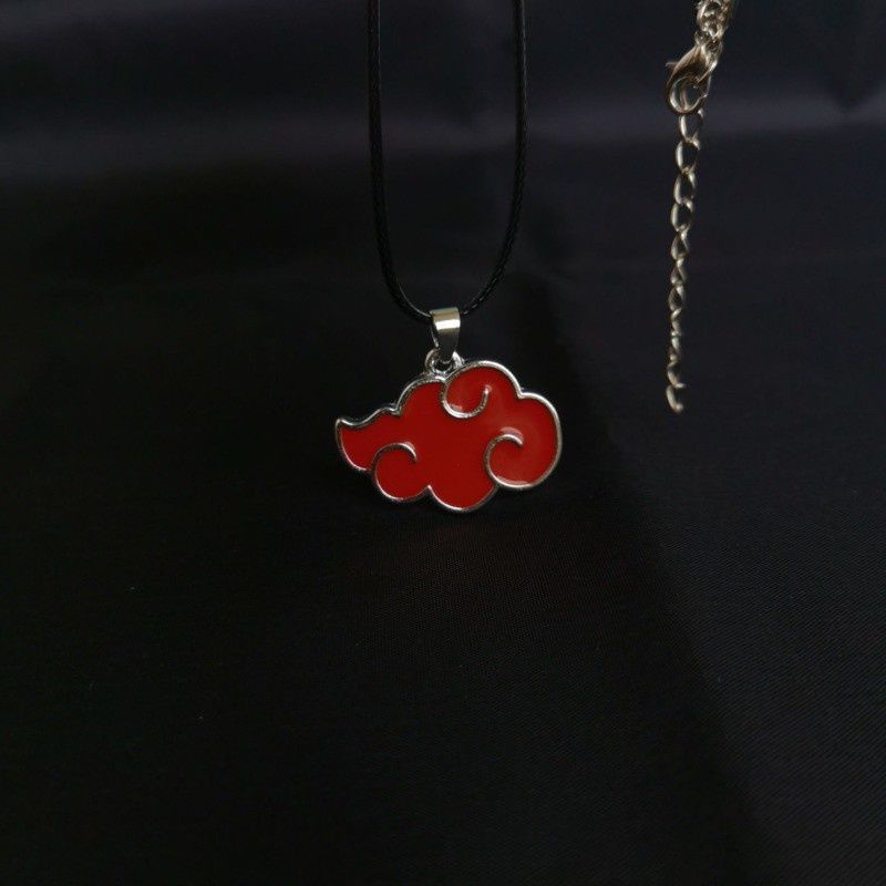 Anime Naruto Red Cloud Necklace  Accessories Personality Harajuku Style Wild Casual Pendant Trend