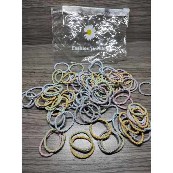 100 pcs ikat rambut korea pouch kepang