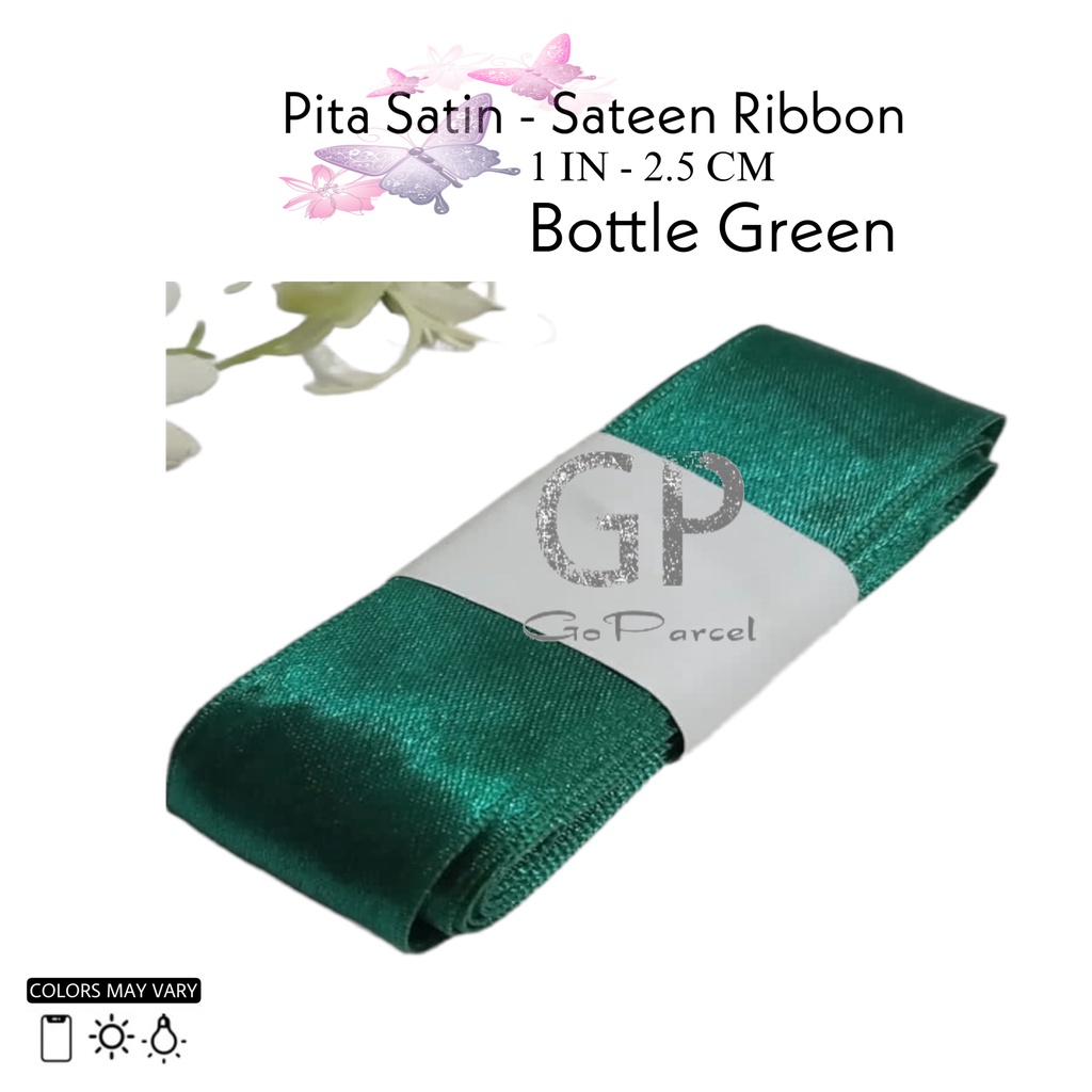 ( 3 Meter ) PITA SATIN IMPORT 25MM 40MM 50MM / PITA KADO 1IN 2,5CM SILK SATEEN GIFT RIBBON 11/2IN 4CM / PITA SATEN 2INCH 5CM