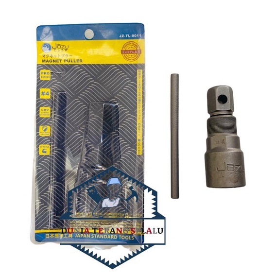 Treker Magnet JOZU No 4 CRV BlackOxide - Magnet Puller #4 JZ-TL-0011 - Trekel Magnit 4 - Tracker - Trecker - Traker Maknet - Alat Buka Magnet Motor JOZU untuk Tiger Vario Revo Satria Shogun Mio
