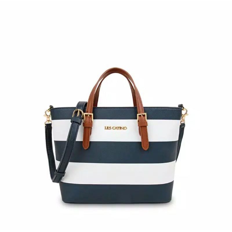Micronesia Tote S Big Stripe Navy White
