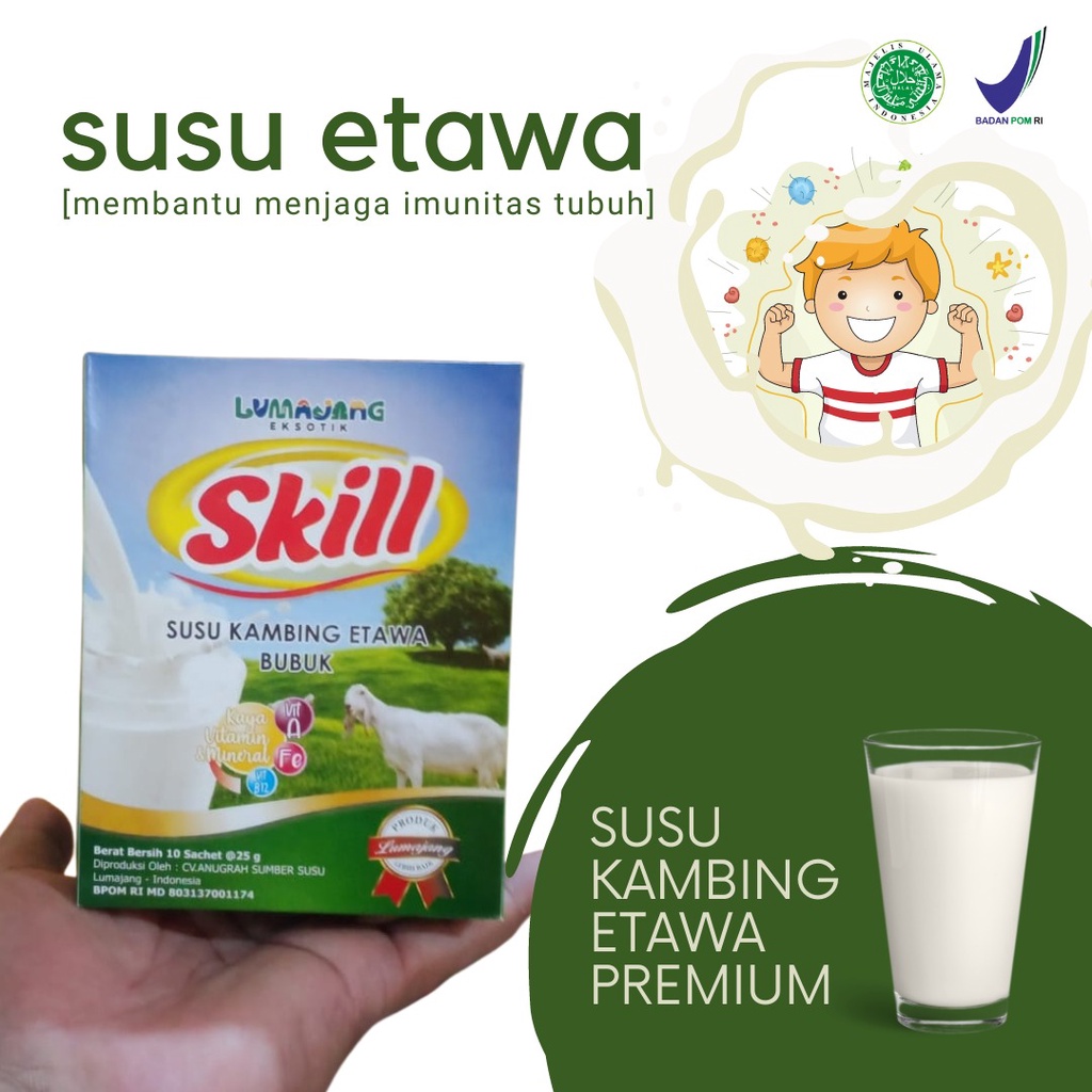 

Susu Kambing Etawa | SKILL | Bubuk Kemasan 250gr